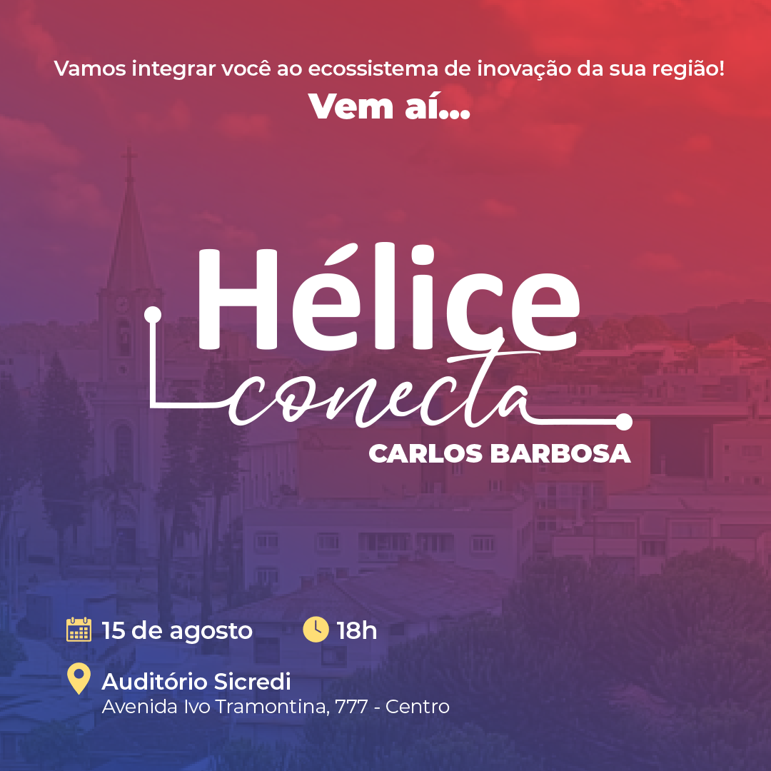 Capa - Carlos Barbosa debate inovação em evento gratuito do Instituto Hélice